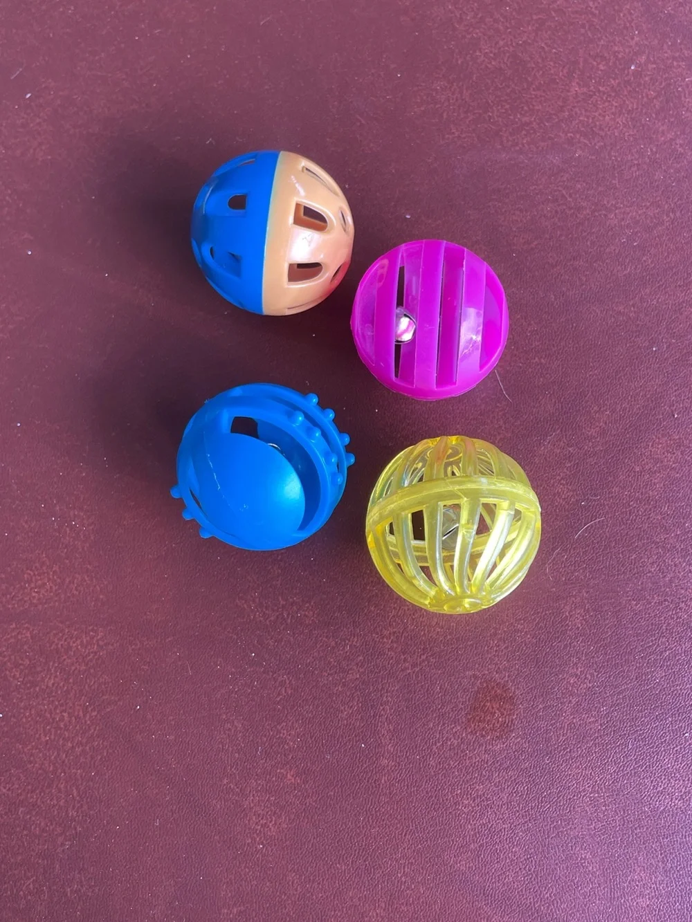 Multi-Color Cat Jingle Balls - Set of 4